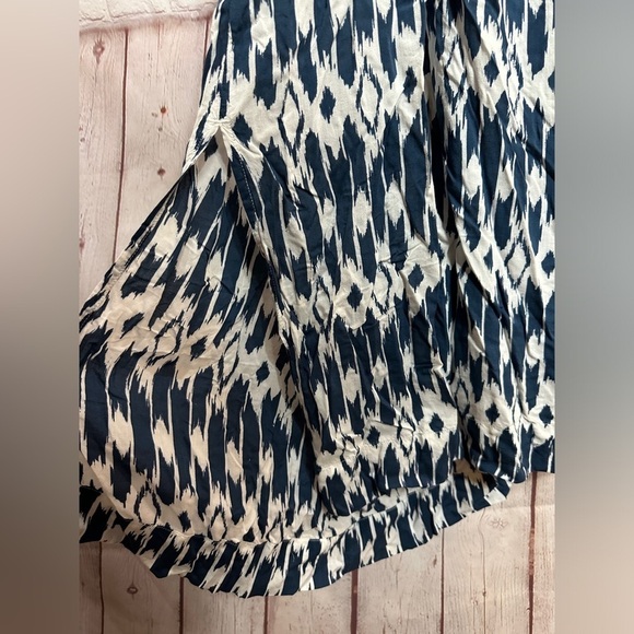 J. CREW blue white halter viscose lightweight beach vacay maxi dress, sz S, GUC - Picture 4 of 8